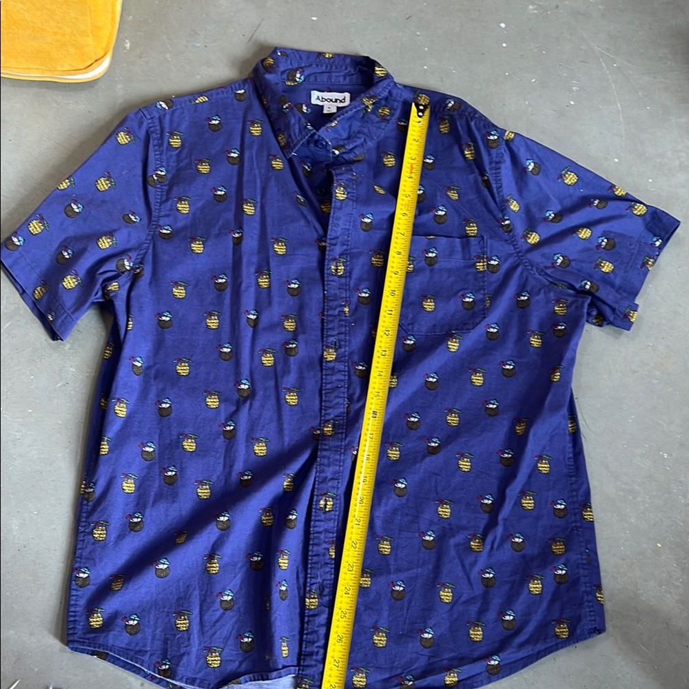 Abound Men's Blue Short Sleeve Piña Colada Coconut Shirt